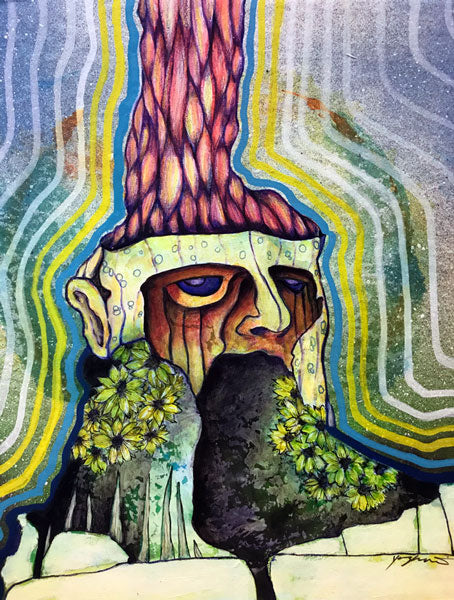 Carcass - Mixed Media Painting on Board