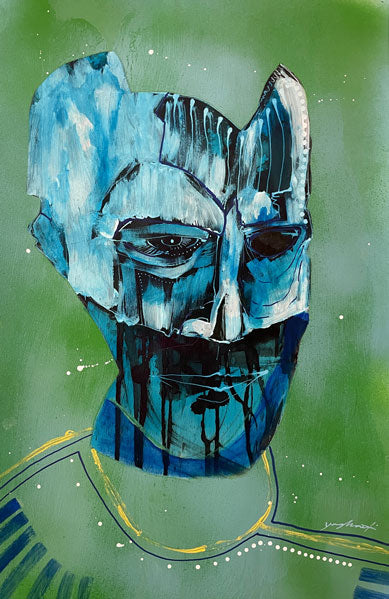 Tin - Mixed Media Painting on Paper