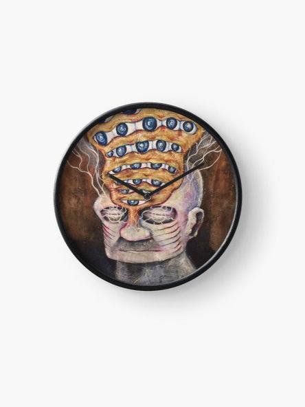 Higher Mind Acrylic Painting - Clock