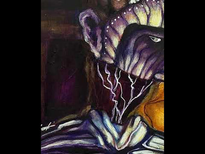Frankenstein (Mind Brain II) - Mixed Media Painting on Canvas
