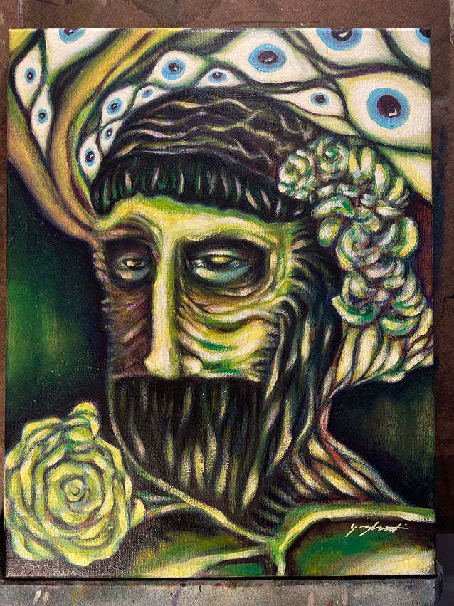 Salvador - Acrílico y pintura al óleo sobre lienzo