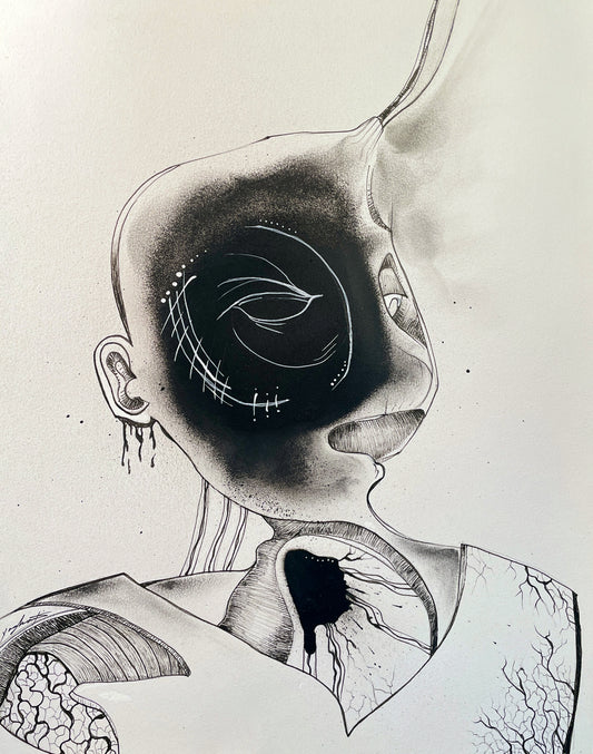 Barón III - Dibujo de técnica mixta